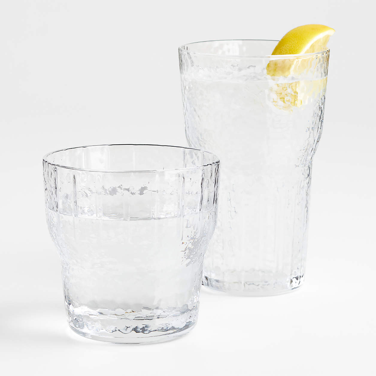 Riley Double OldFashioned and Highball Glasses Crate & Barrel