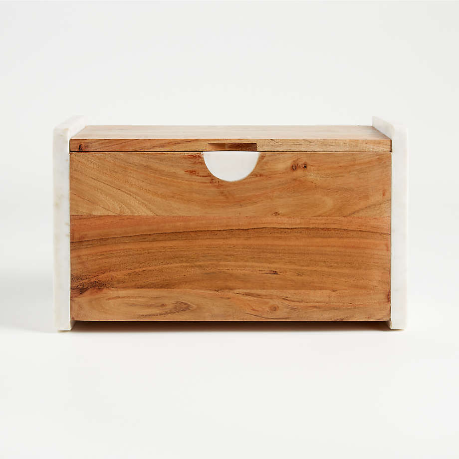 Rima Acacia Marble Bread Box