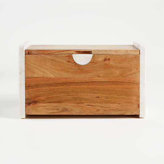 Rima Acacia Marble Bread Box