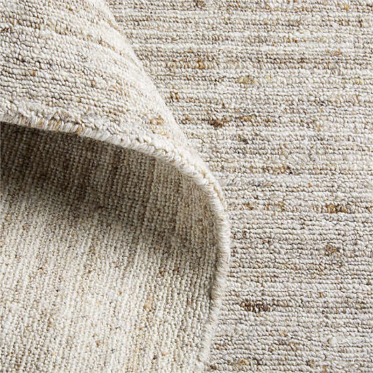 Rimini Wool Handwoven Cream Rug Swatch 12"x18"