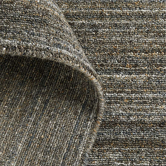 Rimini Wool Handwoven Dark Grey Rug Swatch 12"x18"