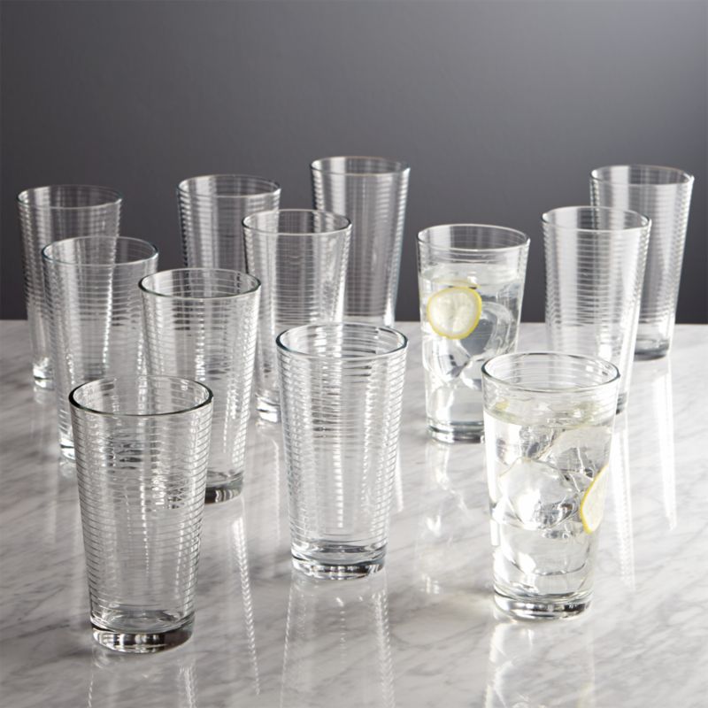 Rings Double Old-Fashioned Glasses, Set of 12