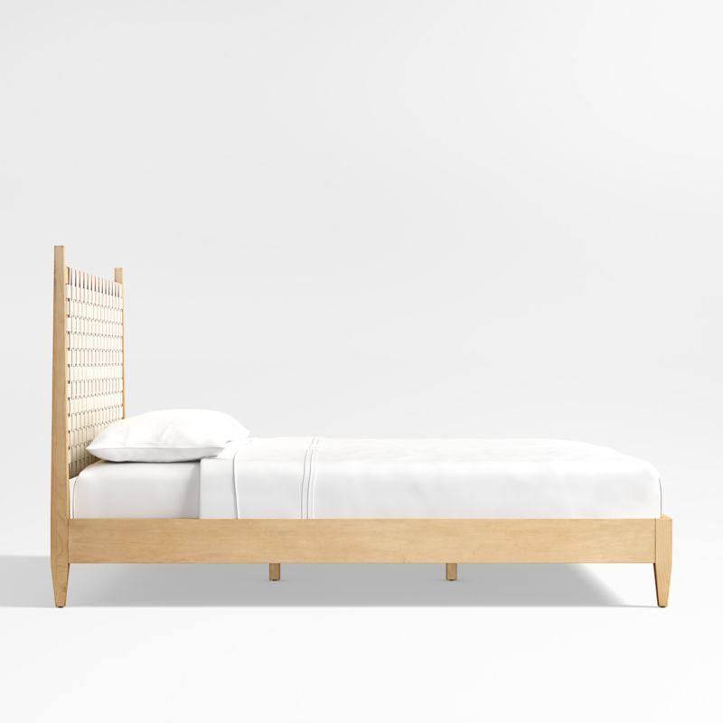 Rio White Leather and Wood King Bed - image 4 of 15