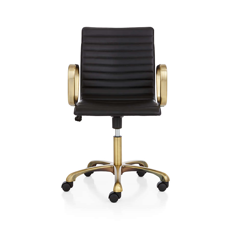 Black and best sale brass office chair