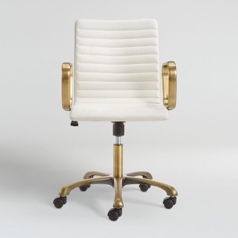 black and brass office chair