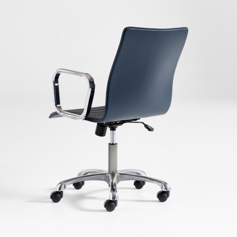 Ripple Navy Office Chair with Chrome Base - image 3 of 5