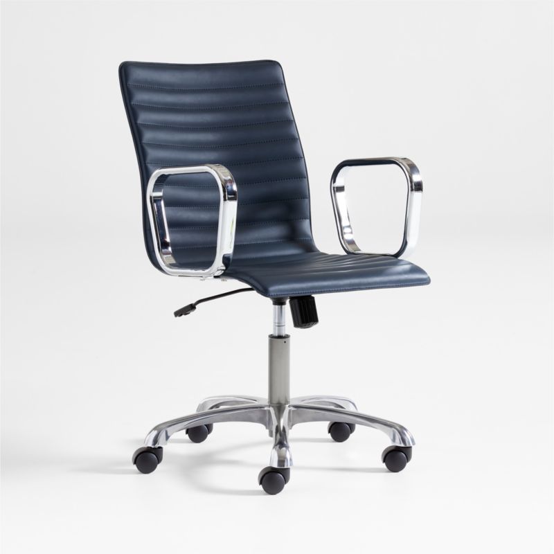 Ripple Navy Office Chair with Chrome Base - image 1 of 5