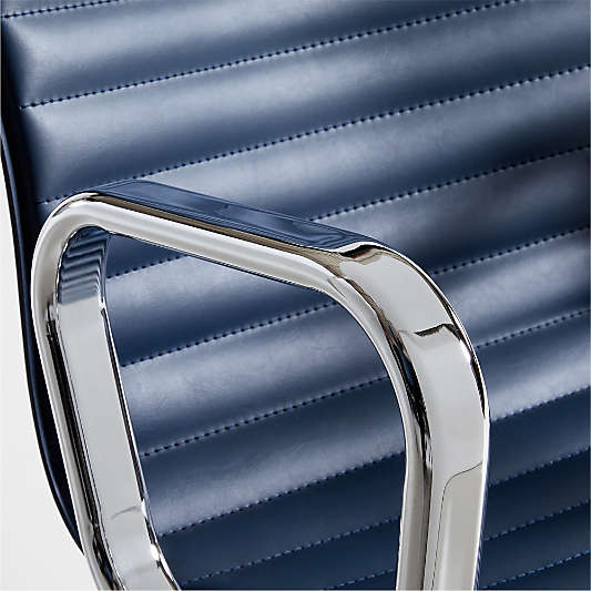 Ripple Navy Office Chair with Chrome Base