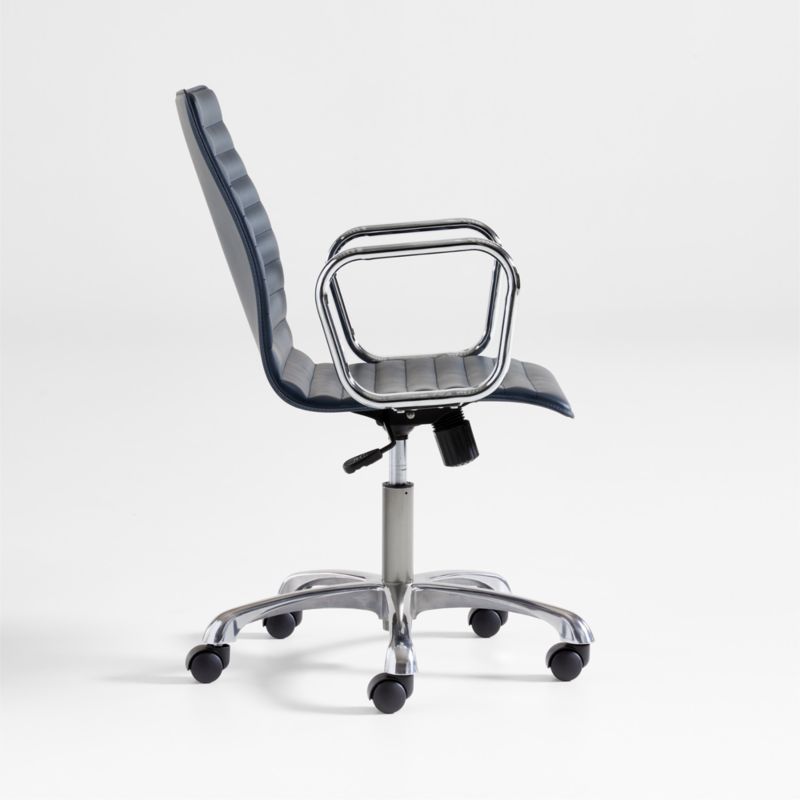 Ripple Navy Office Chair with Chrome Base - image 2 of 5