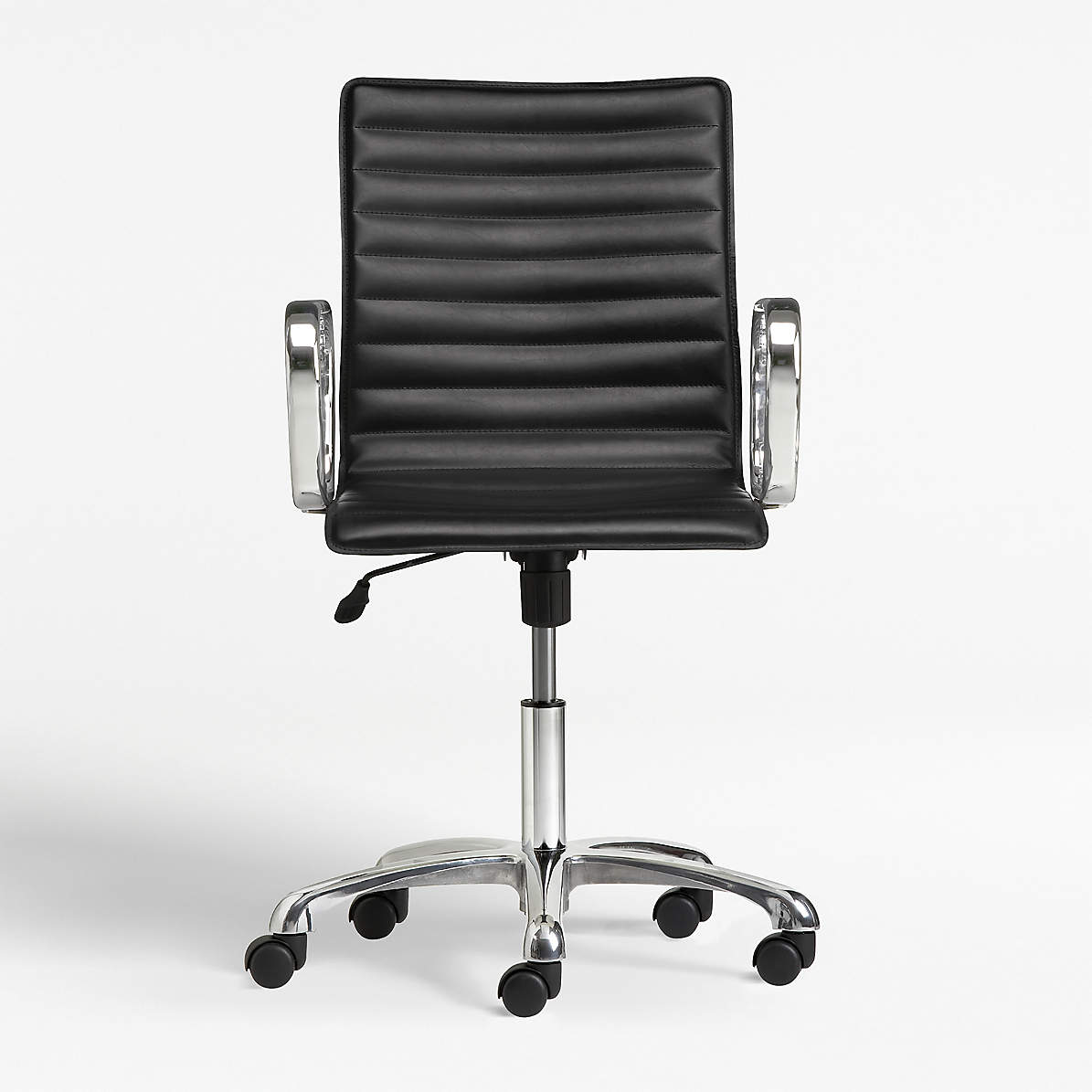 Ripple Black Leather Office Chair With, Black Leather Office Organizers