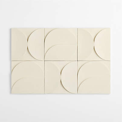 Riverside Semi Circles & Delancey Teardrop Wall Art Tiles Set of 6