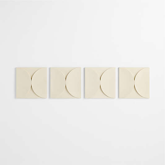 Riverside Semi Circles Wall Art Tiles Set of 4