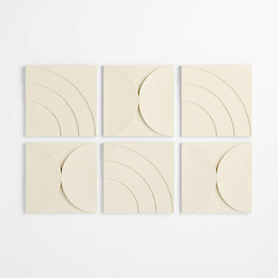 Riverside Semi Circles & Sutton Arches Wall Art Tiles Set of 6