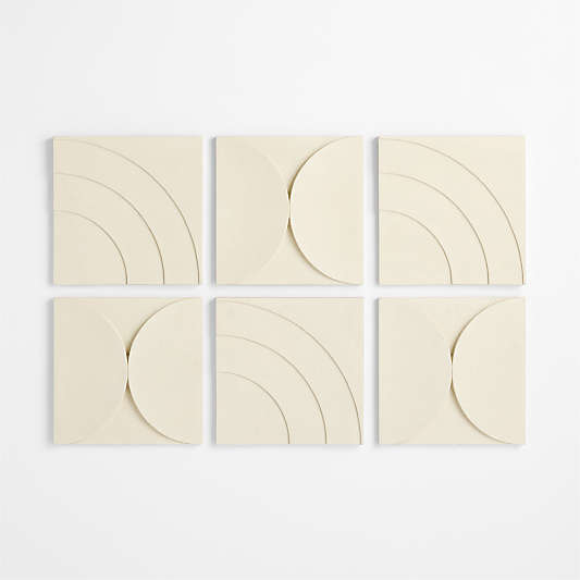 Riverside Semi Circles & Sutton Arches Wall Art Tiles Set of 6