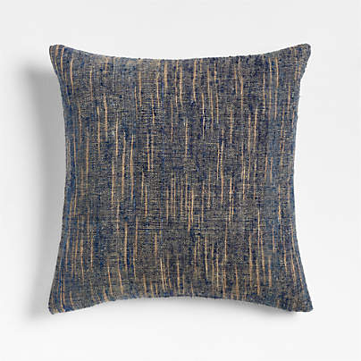 Riviera 20x20 Light Navy Throw Pillow with Feather Insert