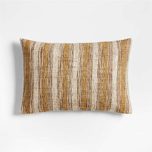 Riviera Stripe 24"x16" Savannah Yellow Throw Pillow