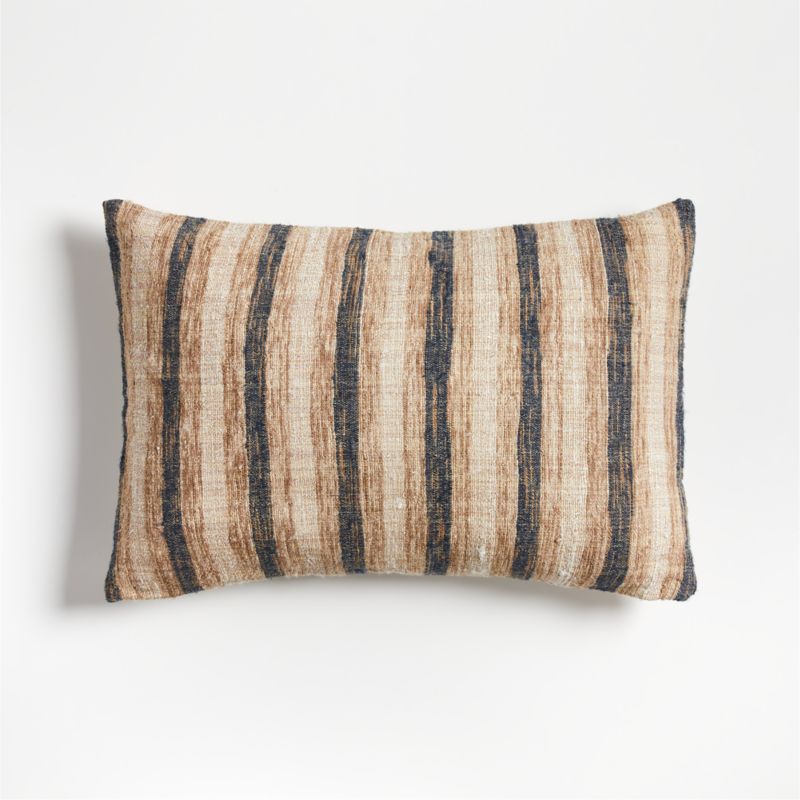 Riviera Stripe 24"x16" Deep Indigo Blue Throw Pillow Cover - image 0 of 6