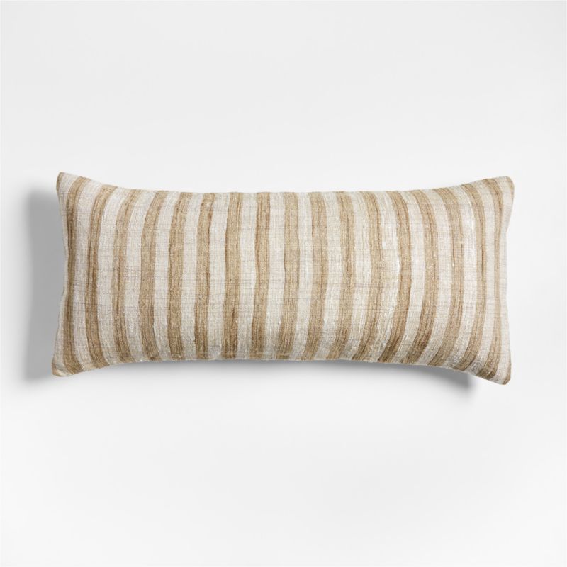 Riviera Stripe 36"x16" Arcadia Tan Brown Throw Pillow Cover - image 0 of 7