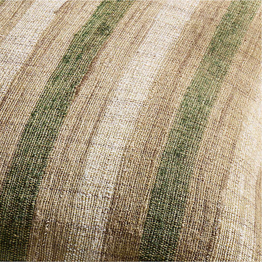 Riviera Stripe 23"x23" Cyprus Green Throw Pillow