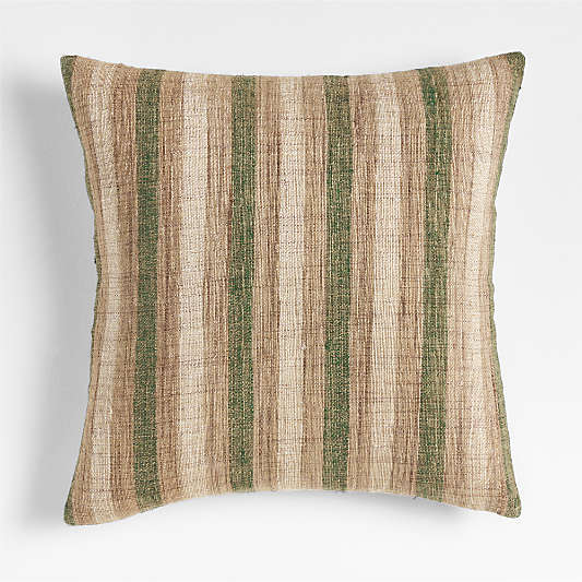 Riviera Stripe 23"x23" Cyprus Green Throw Pillow