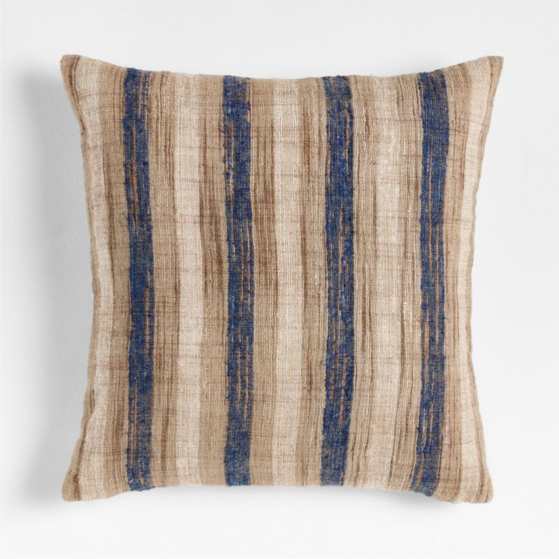 Riviera Stripe 23"x23" Light Navy Throw Pillow Cover - image 0 of 2