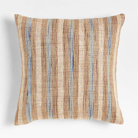 Riviera Stripe 23"x23" Pale Blue Throw Pillow