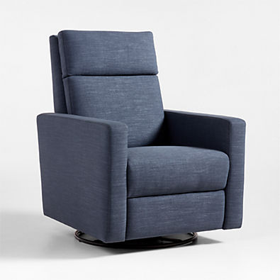 View Rixby Navy Nursery Power Recliner Swivel Recliner Chair details