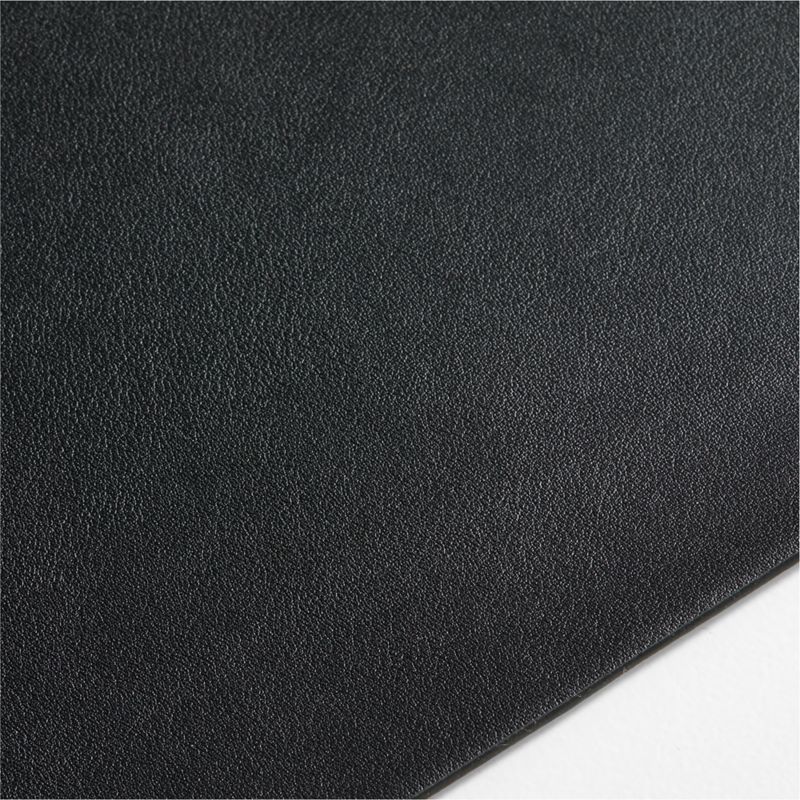 Rizzo Easy Care Recycled Leather Reversible Black and White Rectangular Placemat - image 3 of 4