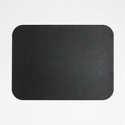 Rizzo Easy Care Recycled Leather Reversible Black and White Rectangular Placemat