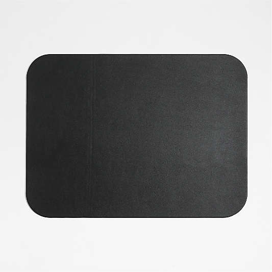 Rizzo Easy Care Recycled Leather Reversible Black and White Rectangular Placemat