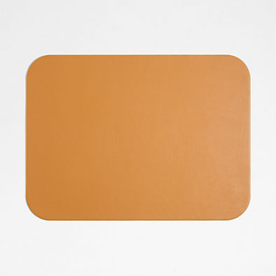 View Rizzo Easy Care Recycled Leather Reversible Brown Rectangular Placemat details
