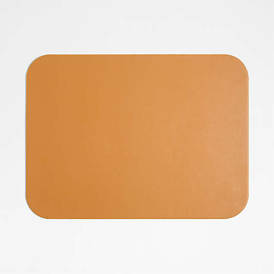 Rizzo Easy Care Recycled Leather Reversible Ochre Rectangular Placemat