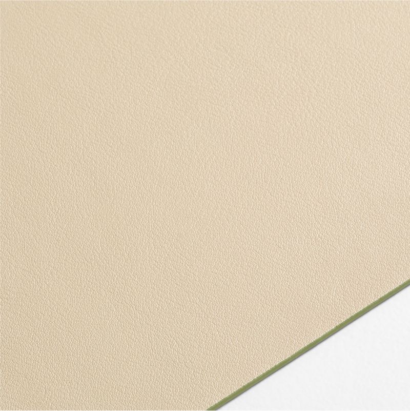 Rizzo Easy Care Faux Leather Reversible Desert Green and Light Brown Rectangular Placemat - image 3 of 4