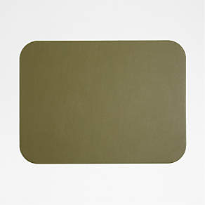 Rizzo Textured Easy Care Faux Leather Deep Brown Rectangular Placemat