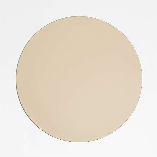 Rizzo Easy Care Faux Leather Reversible Desert Green and Light Brown Round Placemat