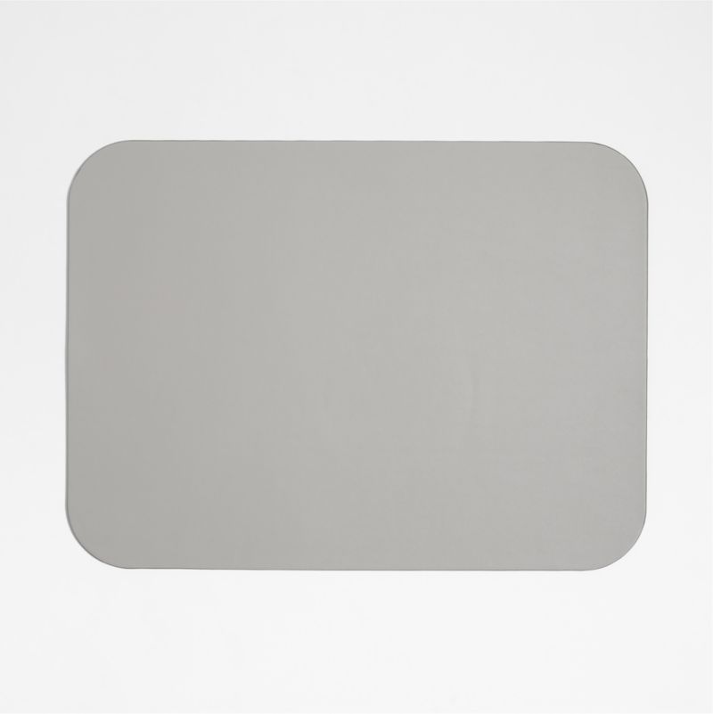 Rizzo Easy Care Recycled Leather Reversible Grey Rectangular Placemat - image 1 of 4