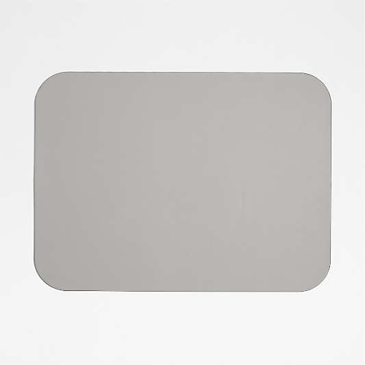 Rizzo Easy Care Recycled Leather Reversible Grey Rectangular Placemat