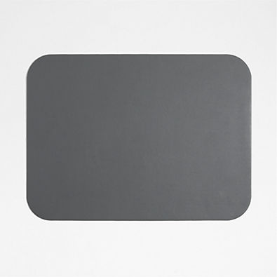 View Rizzo Easy Care Recycled Leather Reversible Grey Rectangular Placemat details