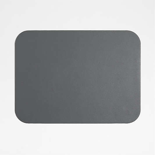 Rizzo Easy Care Recycled Leather Reversible Grey Rectangular Placemat