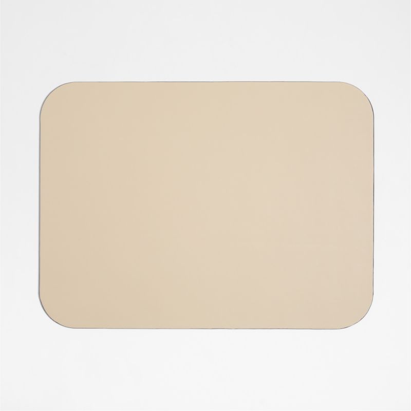 Rizzo Easy Care Recycled Leather Reversible Navy and Natural Rectangular Placemat - image 1 of 4