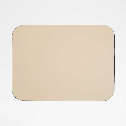 Rizzo Easy Care Recycled Leather Reversible Navy and Natural Rectangular Placemat