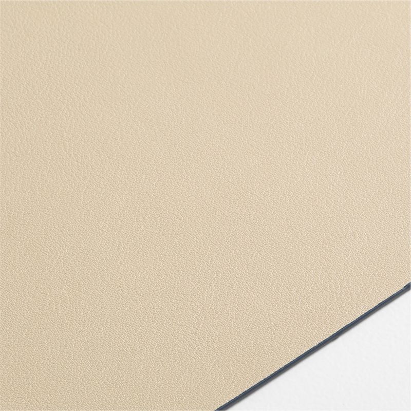 Rizzo Easy Care Recycled Leather Reversible Navy and Natural Rectangular Placemat - image 3 of 4