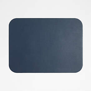 Rizzo Textured Easy Care Faux Leather Deep Brown Rectangular Placemat