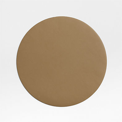 View Rizzo Textured Easy Care Faux Leather Mushroom Round Placemat details