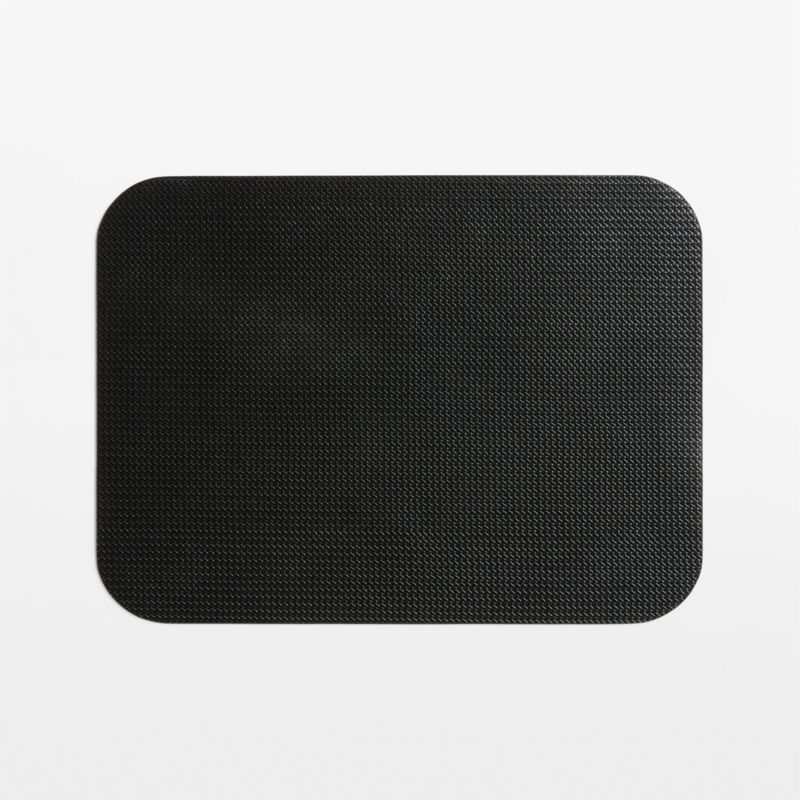 Rizzo Rectangle Basketweave Faux Leather Easy Care Brown-Black Placemat - image 1 of 3