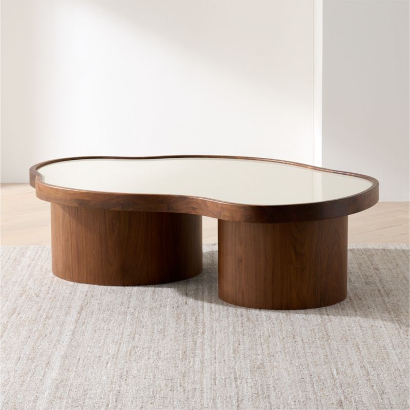 Roland 60" Natural Walnut and Tadelakt Coffee Table by Venus Williams - image 1 of 7