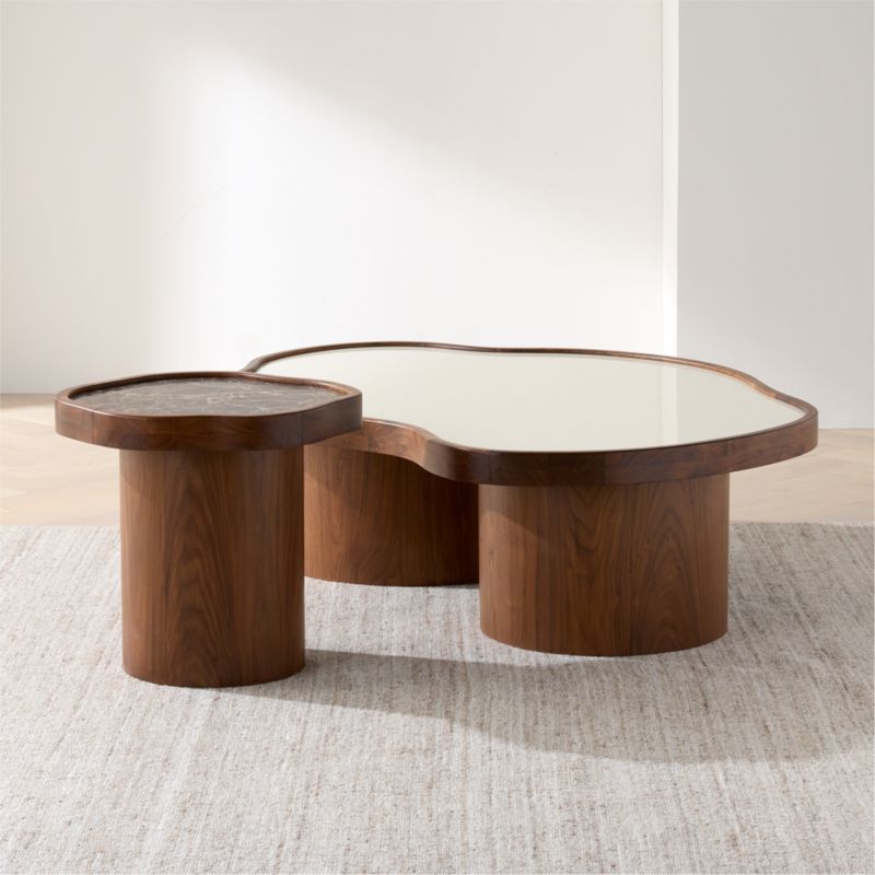 Roland 60" Natural Walnut and Tadelakt Coffee Table by Venus Williams - image 2 of 7