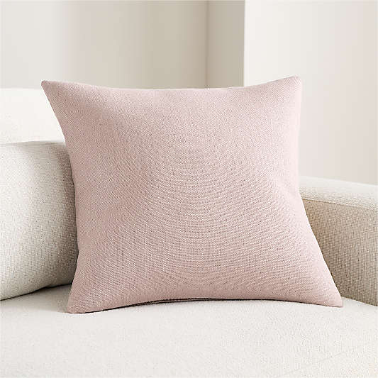 Relaxed Linen 20"x20" Dusty Rose Layering Throw Pillow Cover