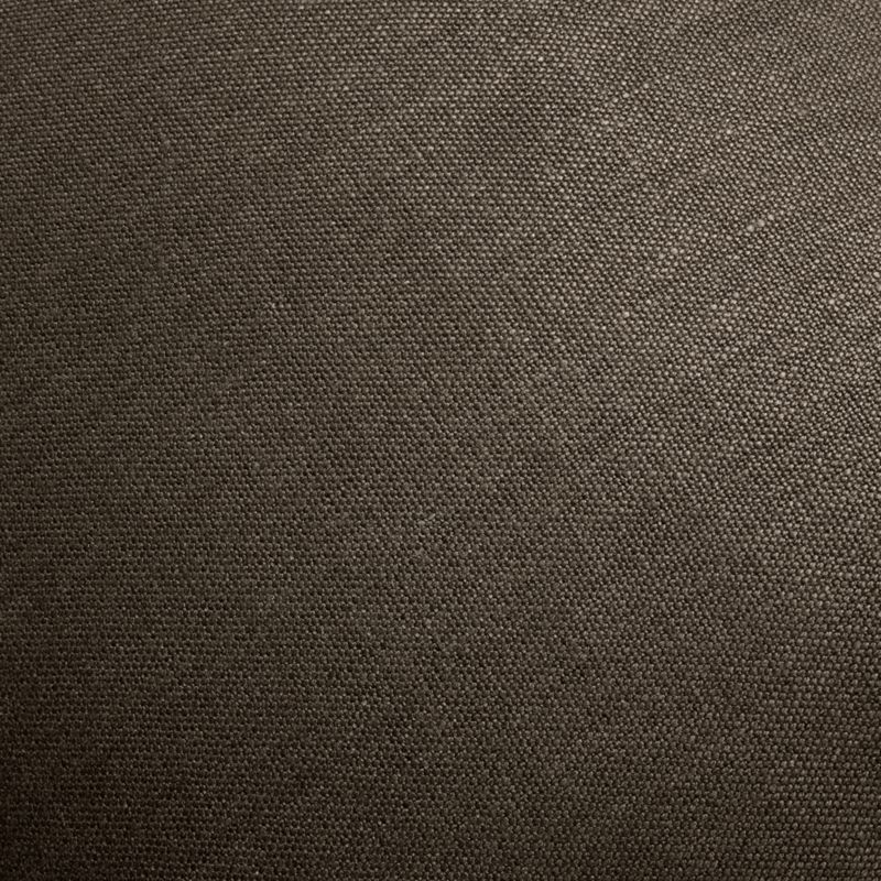 Relaxed Linen Ruffle 20"x20" Deep Brown Throw Pillow Cover with Down-Alternative Insert - image 2 of 5