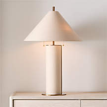 Remi Natural Linen Table Lamp Bedroom Lighting + Reviews | Crate